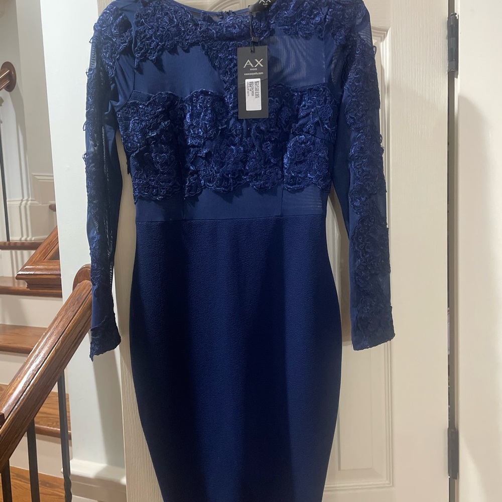 AX Paris Royal Blue Long Sleeve Dress
